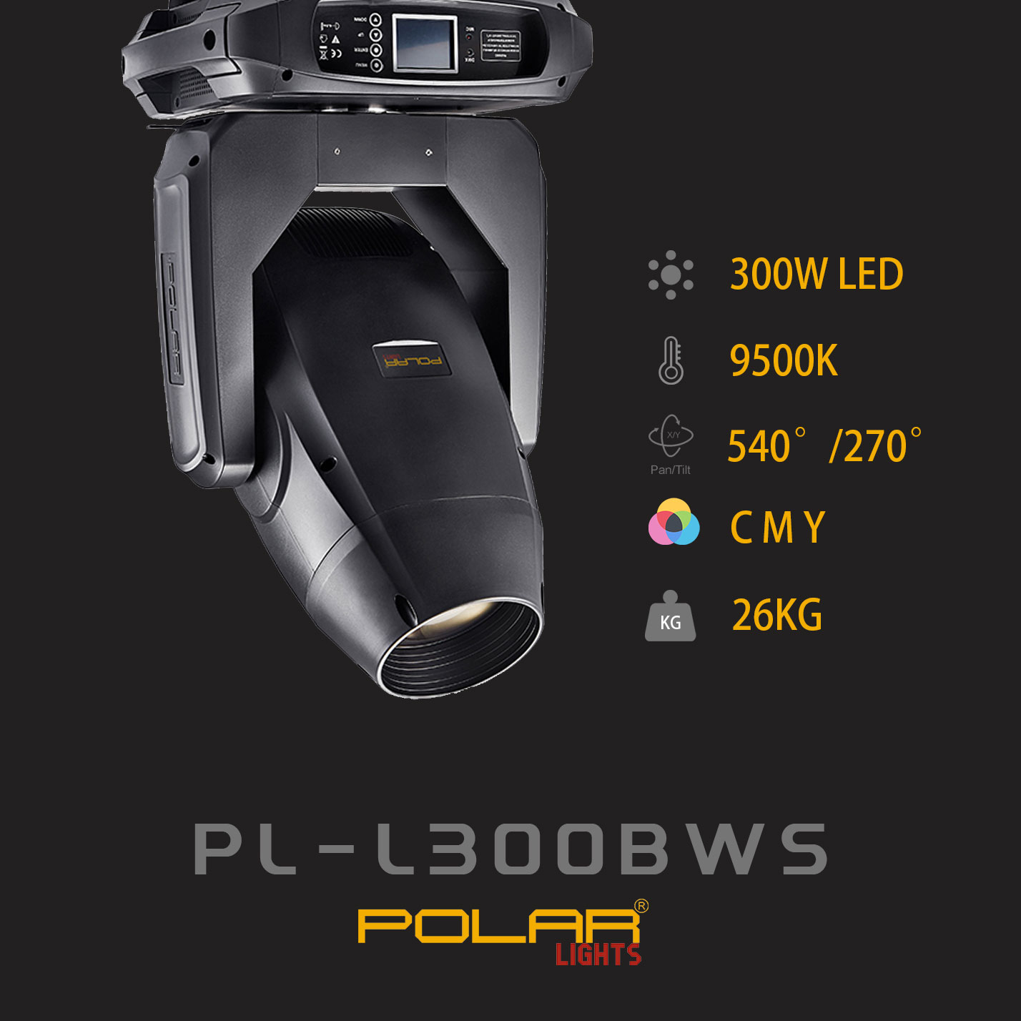 LED 300W Beam Wash Spot Moving Head with CMY