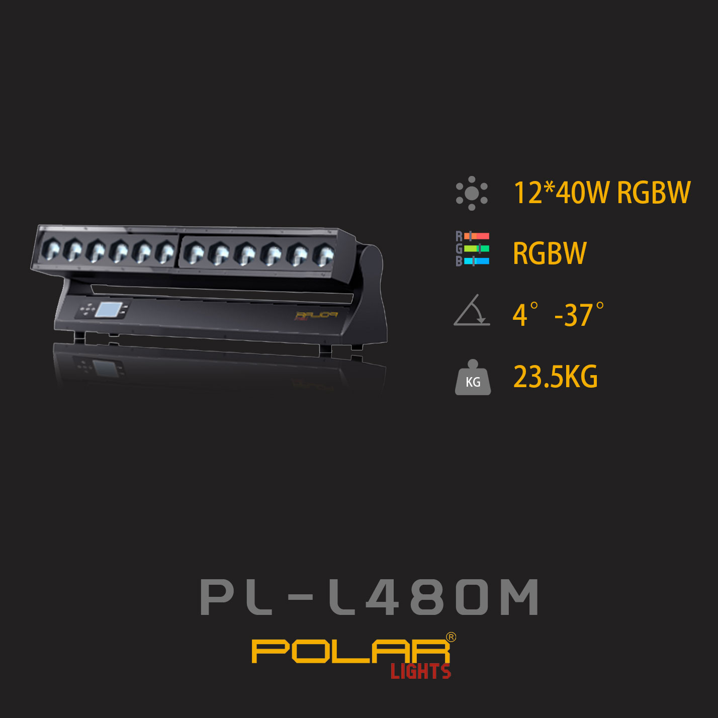 12PCSx40W LED Beam Wash Moving Head Light
