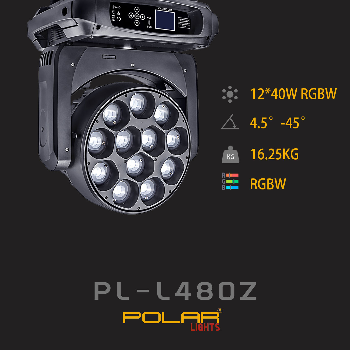  12*40W Beam Moving Head with Zoom
