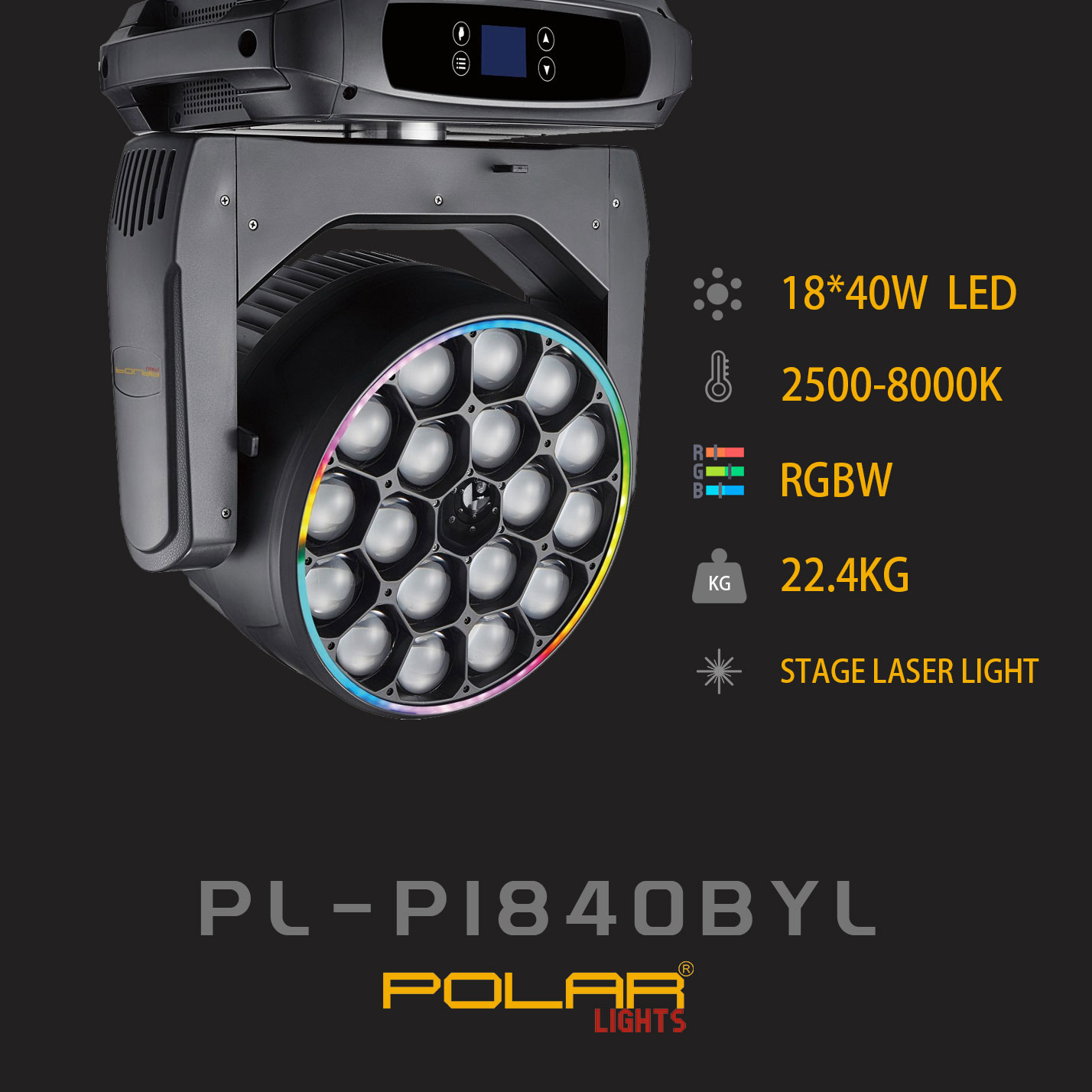 LED 18*40W Big Bee-eye Laser Moving Head
