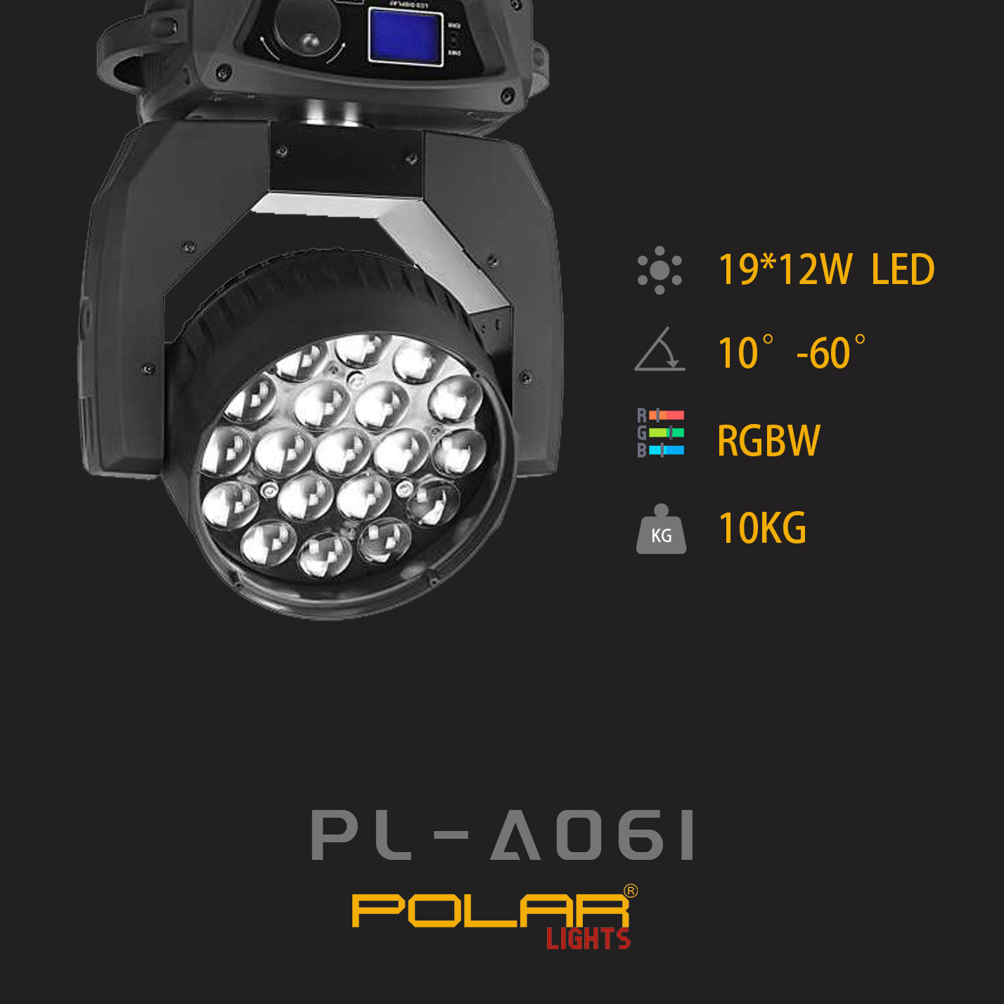 LED 19*12W Moving Head with Zoom