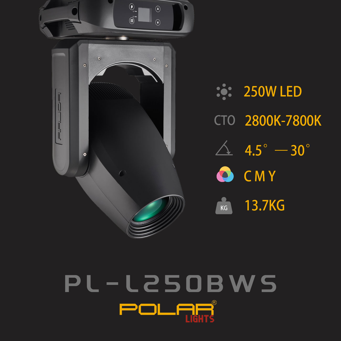 LED 250W Beam Spot Wash Moving Head with CMY CTO