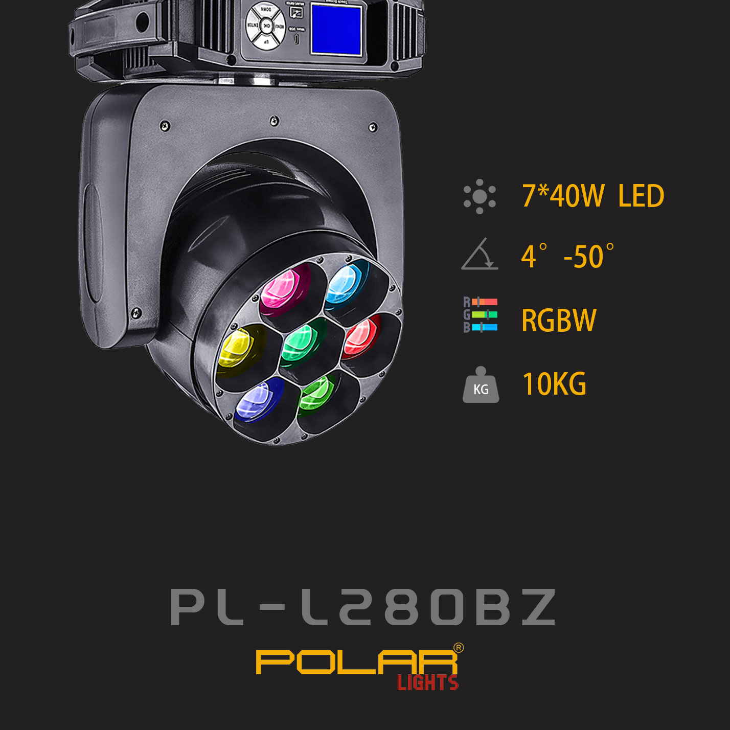 LED 7*40W Beam Moving Head with Zoom